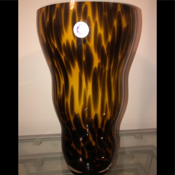 Momo Panache Glass Vase Brown Poland Large 12” - Picture 1 of 7